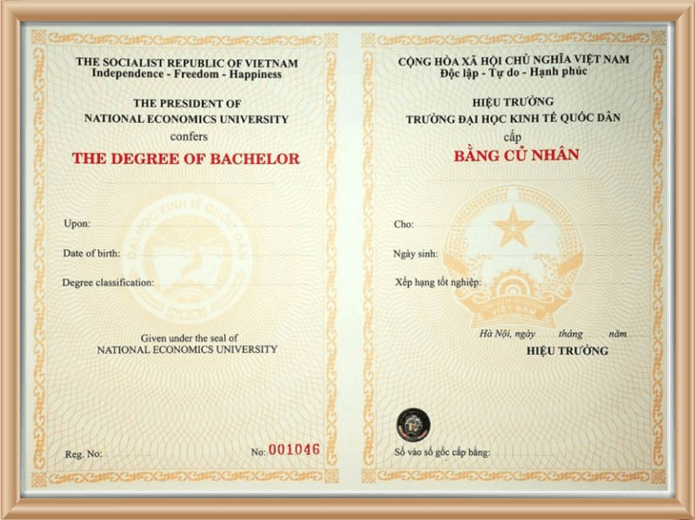 Mẫu văn bằng mới